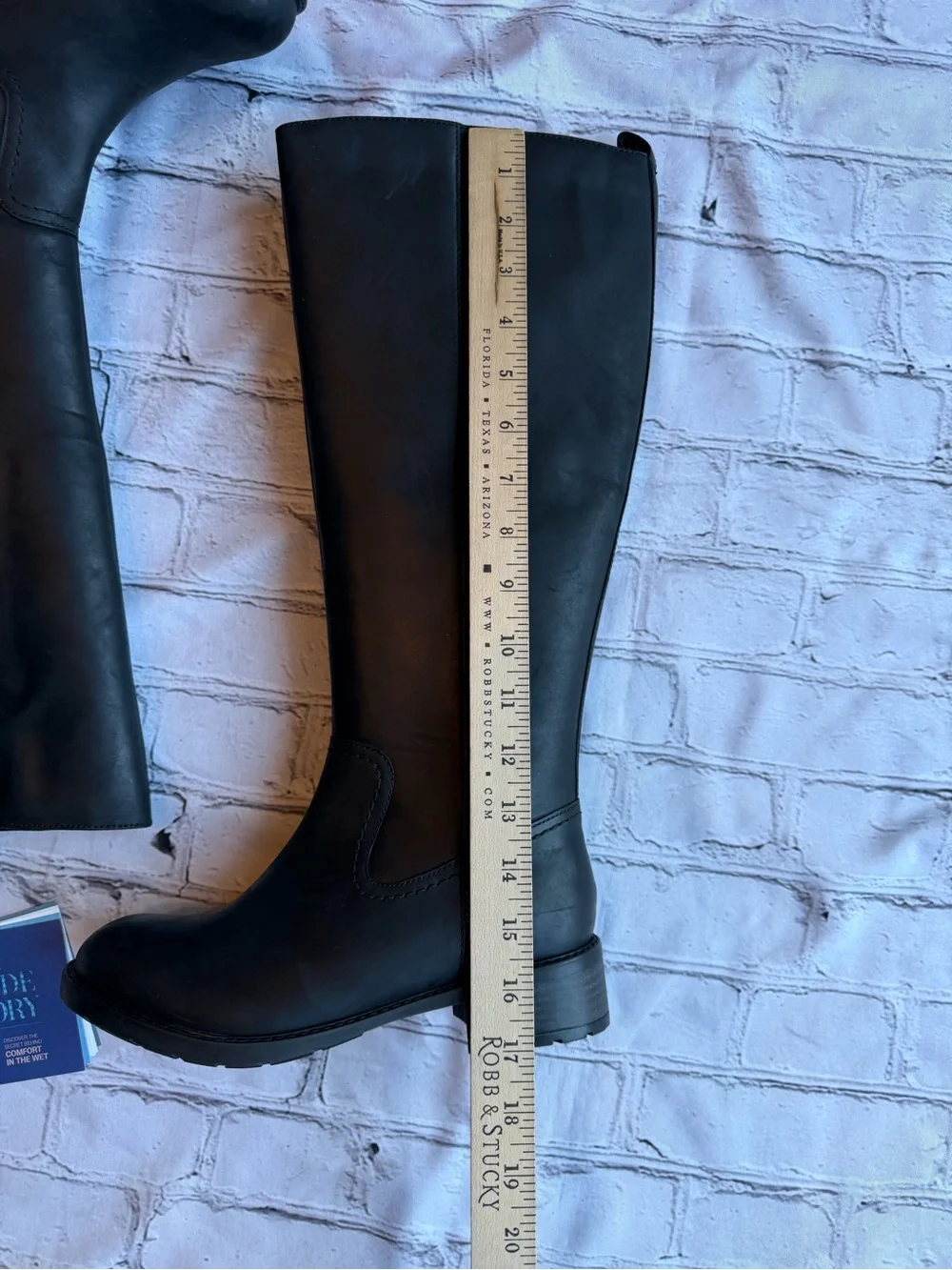 Clarks Tall Boots Black Winter Waterproof Fleece Lined NWT 6.5 EU 37 Equestrian